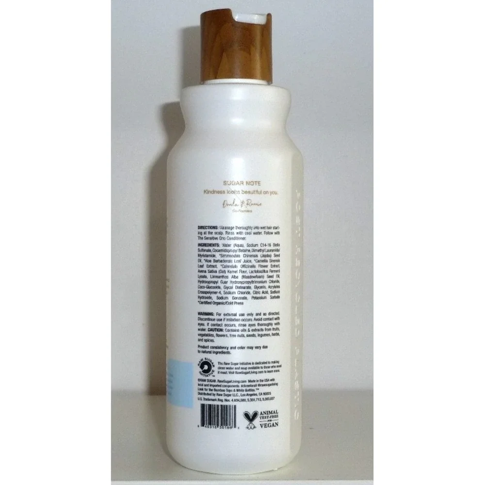 Raw Sugar The Sensitive One 4 Bottles Of Shampoo Fragrance Free 18oz Each Vegan